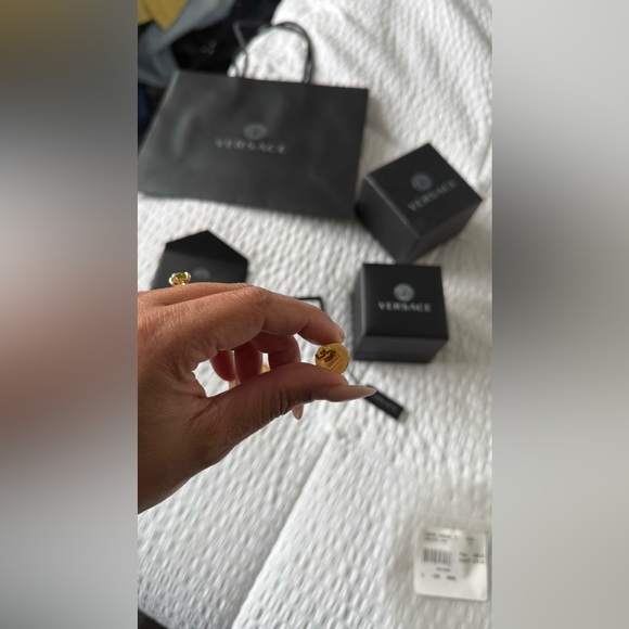 Authentic Versace Medusa Head Stud Earrings - Picture 8 of 15